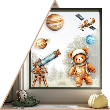 Válaszd ki - Csillagközi Felfedezők Ablakmatrica szett Gyerekeknek [több méretben]