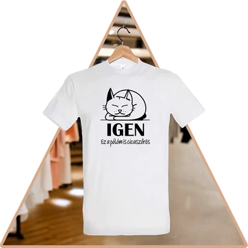 Igen ez a pólóm is Cicaszőrős - Férfi Póló