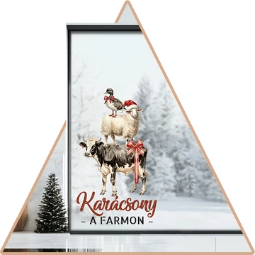 Karácsony a Farmon Ablakmatrica [több méretben]