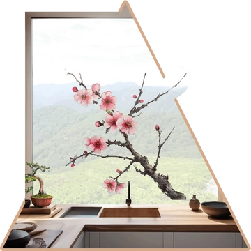 Válaszd ki - Japán Tavasz Ablakmatrica [több méretben]
