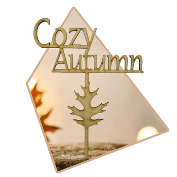Beszúrós Cozy Autumn felirat 22 cm