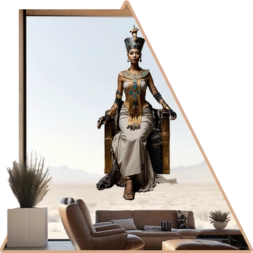 Nefertiti a Szépség Királynője | Legendás Egyiptom Ablakmatrica [S-méret]