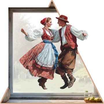 Lakodalmas Táncok | Legendás Magyarország Ablakmatrica [több méretben]