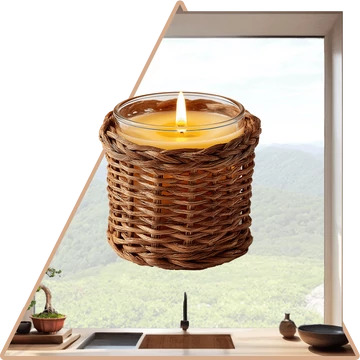 Rattan Gyertya Ablakmatrica [több méretben]