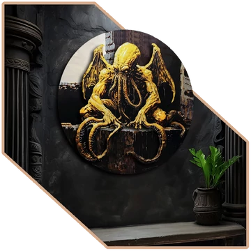 Sápadt Cthulhu 3D falikép