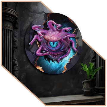 Dimenziókártya: Meglepett Beholder 3D falikép