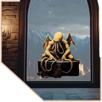 Sápadt Cthulhu Ablakmatrica [több méretben]