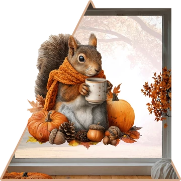Válaszd ki - Erdei Pumpkin Latte Ablakmatrica [több méretben]