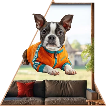 KutyaÉlet - Boston Terrier Ablakmatrica [több méretben]