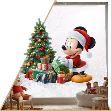 Mickey Karácsonya Ablakmatrica [több méretben]