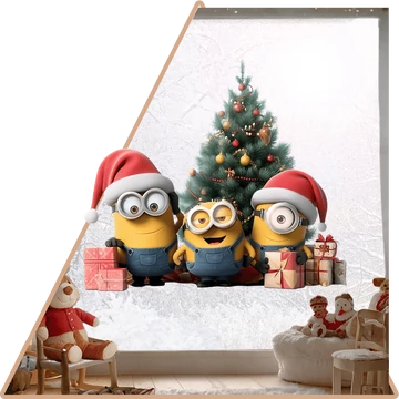 Válaszd ki - Minions Christmas Ablakmatrica [több méretben]