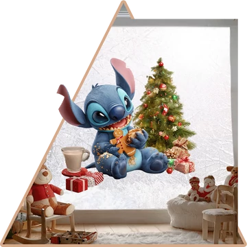 Válaszd ki - Stitch Karácsonya Ablakmatrica [több méretben]