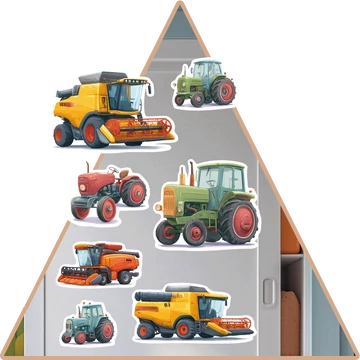 Mezőgazdasági Gépcsodák Varázsmatrica Szett [több méretben]