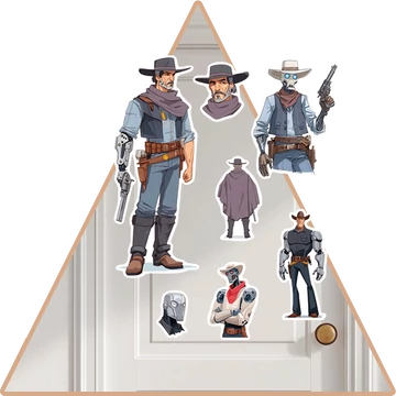 Kiber Cowboy Varázsmatrica szett [S-méret]