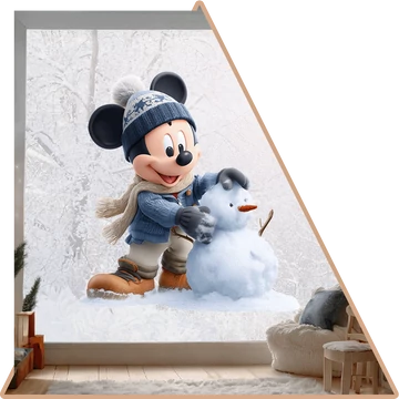 Válaszd ki - Mickey Téli Álma Ablakmatrica [több méretben]