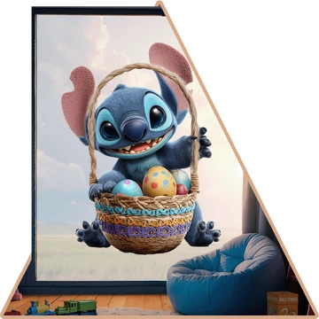 Válaszd ki - Stitch Húsvétja Ablakmatrica [több méretben]