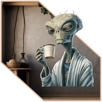 Az UFO is ember | Kávé Teleport Sorozat NanoMatrica [több méretben]