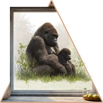 Gorilla Élet Ablakmatrica [több méretben]