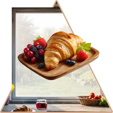 Válaszd ki - Francia Reggel Croissant Ablakmatrica [több méretben]