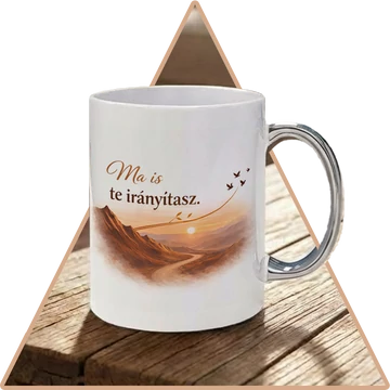 Te irányítasz Motivációs Prémium Ezüst Bögre