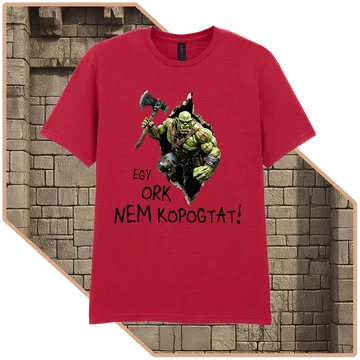 Egy Ork Nem Kér Kétszer Prémium Póló (női / cseresznyepiros)