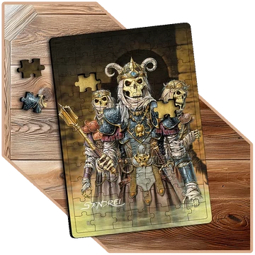 Csontvázkirályok Alkuja | SzendreiArt sorozat Stílusos Puzzle