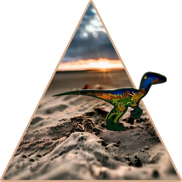 'Velociraptor Világa'  kézzel festett 3D dekoráció