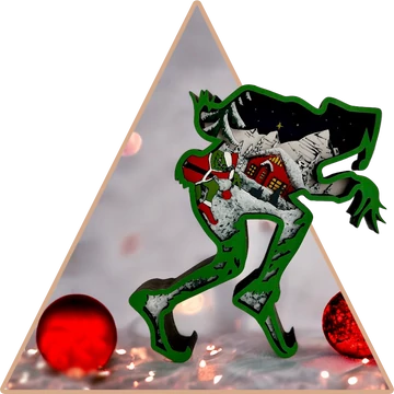 Grinch a Lopakodó'  kézzel festett 3D dekoráció