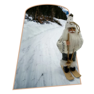 Síelő Mikulás Figura