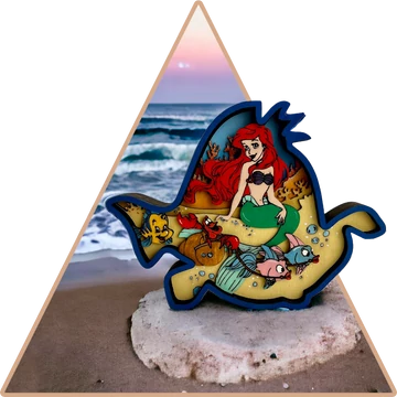 'Ariel Világa'  kézzel festett 3D dekoráció