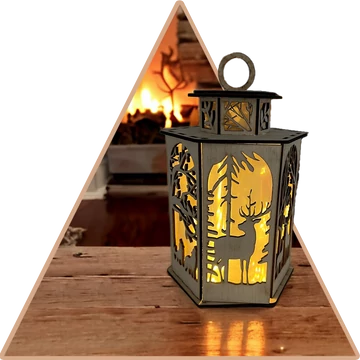 Natúr Téli-Szarvas Lámpás