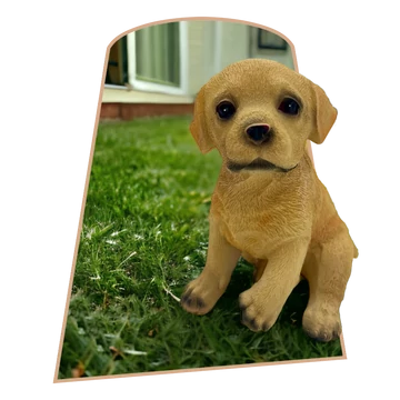 Ülő Golden Retriever Figura