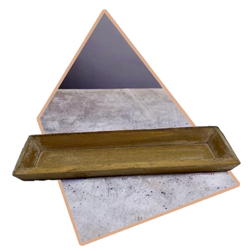 30x10cm Antik Arany Fa tálca