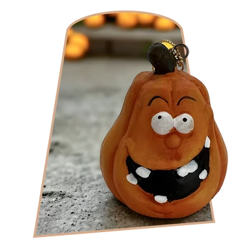 3 - Akasztós  HALLOWEEN KERÁMIA Tök figura