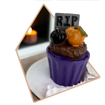 HALLOWEENI Muffin  RIP Figura POLY