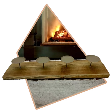 4-es Fa Gyertyatartó deszka