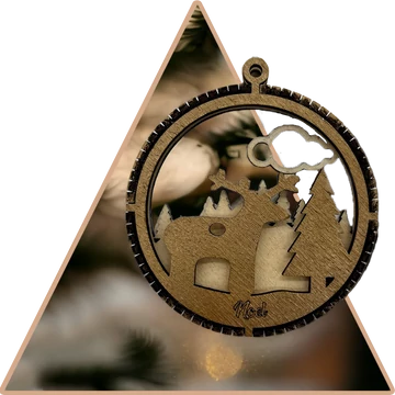 Noel Szarvaska 3D Fenyődísz