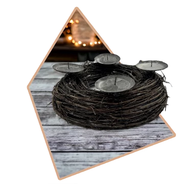 Gyertyatüskés Vesszőkoszorú alap 30cm