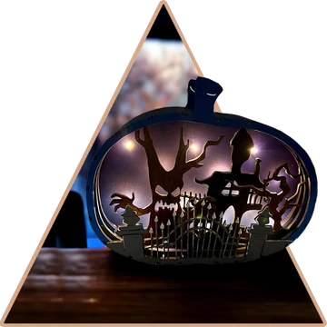 Halloweeni Éjjel 3D töklámpás