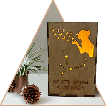 Szűz Horoszkópos Mécsestartó - kézzel festett