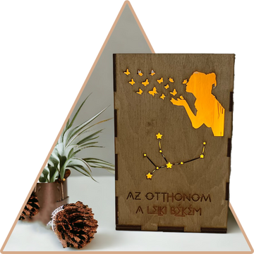 Szűz Horoszkópos Mécsestartó - kézzel festett