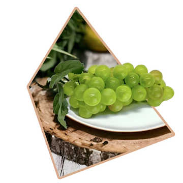 Zöld Gumis Szőlőfürt levéllel
