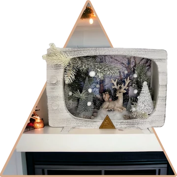 Téli Csoda TV doboz Asztaldísz