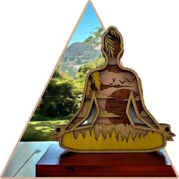 'Zen Jóga (púder)'  kézzel festett 3D dekoráció