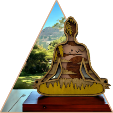 'Zen Jóga (púder)'  kézzel festett 3D dekoráció