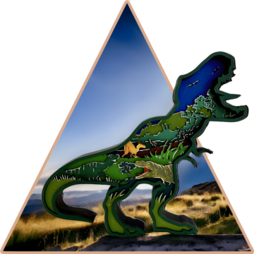 'T-rex Birodalma'  kézzel festett 3D dekoráció