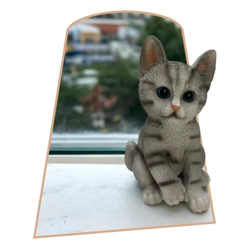 Szürke Cica Figura