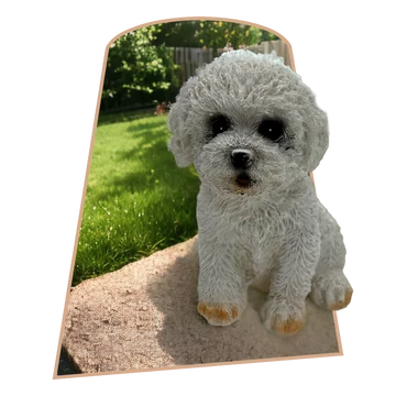 Ülő Bichon Figura