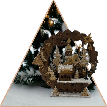 Hófödte Falu'  kézzel festett 3D dekoráció