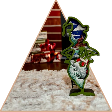 'Grinch Fondorlatai'  kézzel festett 3D dekoráció
